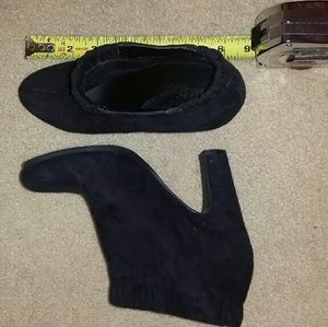 Black suede ankle boot