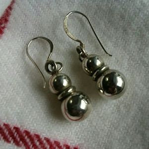 Sterling silver Double Ball Earrings