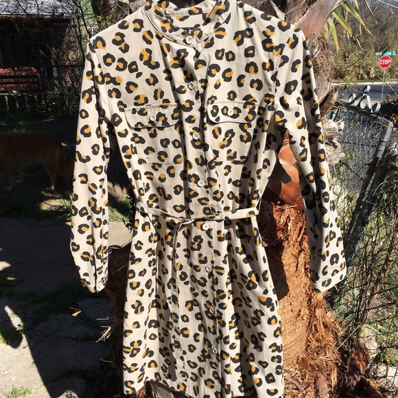 APC leopard print shift dress