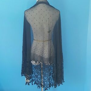 Final Price -Beaded and Lace Shawl - NWT