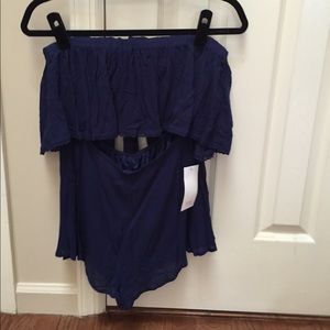 Navy Romper