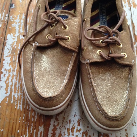 Sparkle Gold Toe Sperry's Woman's - Picture 3 of 4