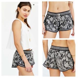 Urban Outfitters Ecote Embroidered Shorts