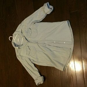 H&M light blue denim shirts oversized
