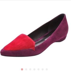 POUR LA VICTOIRE Suede Pointed Toe Astrid Flats