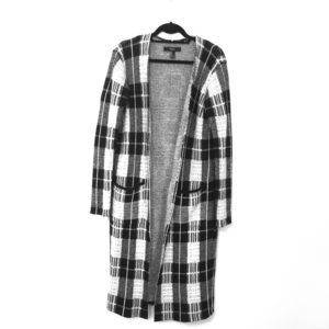 SZ Med Forever 21 Plaid Long Cardigan