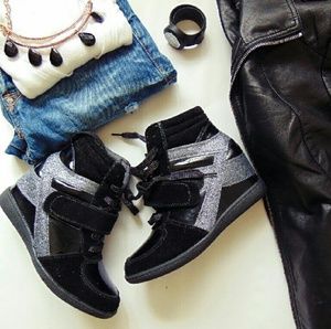 Women's Platform Wedge Booties High Heels Sneakers