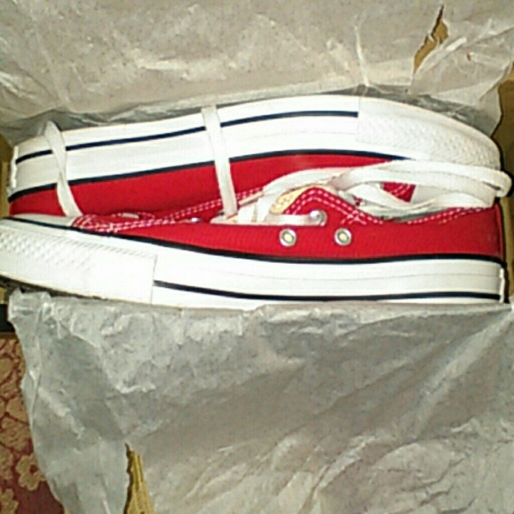 Red Converse All Star Sneakers (worn once)