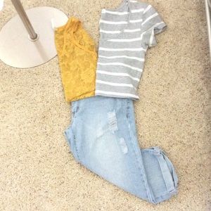 Jeans + 2 shirts