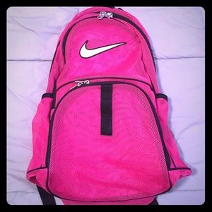 Pink mesh Nike backpack
