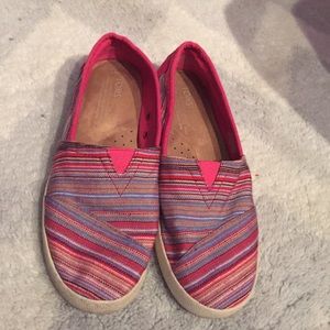 Pink Stripe Toms