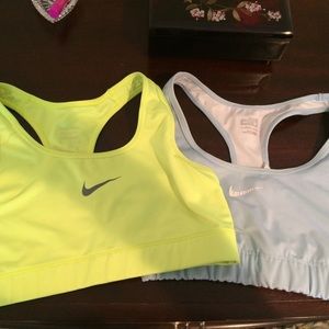 2 Nike sports bras - size medium