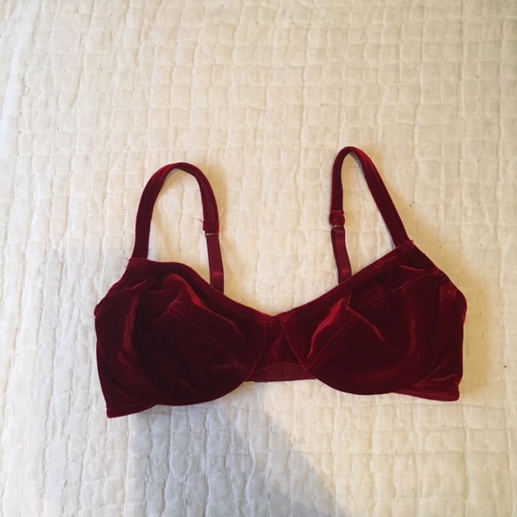 Vintage velvet lingerie set - Picture 3 of 4