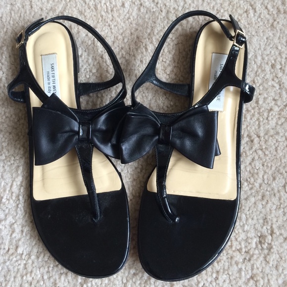 Saks Fifth Avenue bow sandals