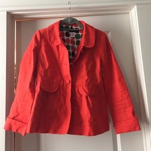 J. Crew cropped tomato red jacket