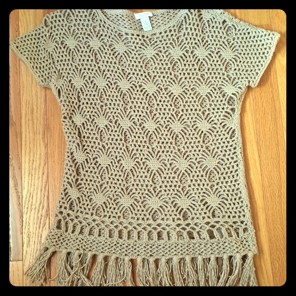 Chico's Tops - Chicos Macrome' / Crochet Top size Small 4-6