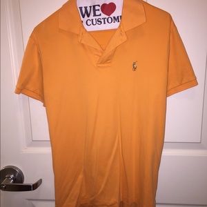 Orange collared shirt