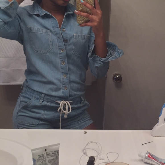 Denim Romper