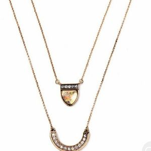 Trendy Double Chain mixed Charm necklace