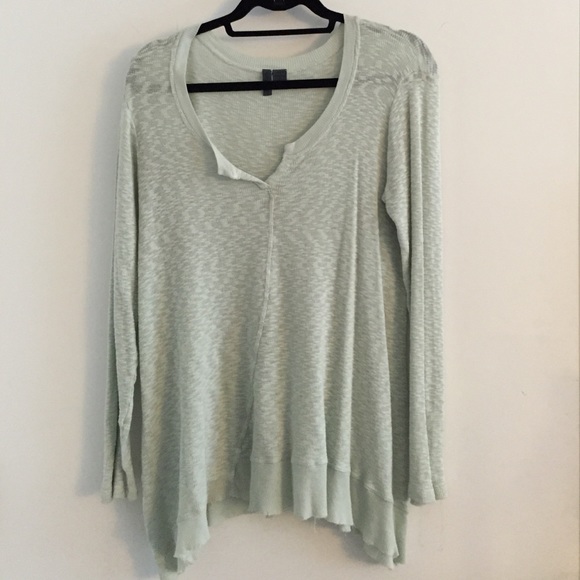 Free People Tops - Free People — Mint Flowy Long Sleeve Top