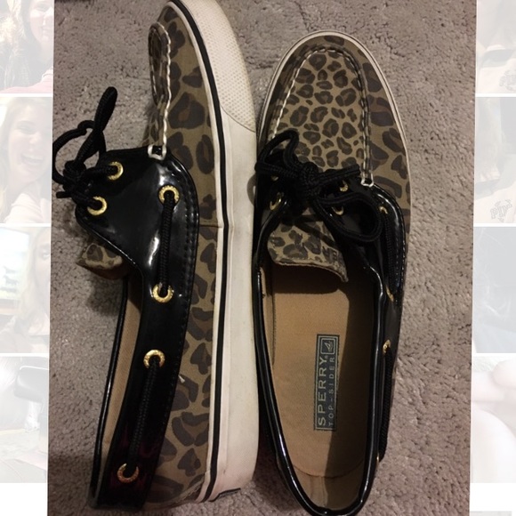 Leopard print sperrys
