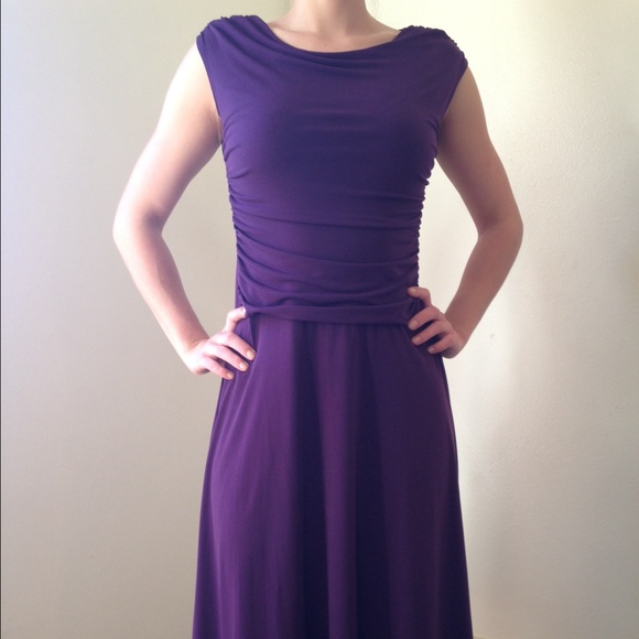 Dark Purple Midi Dress-size 6