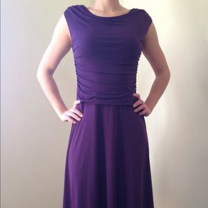 Dark Purple Midi Dress-size 6