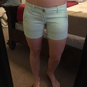 Baby blue cotton shorts