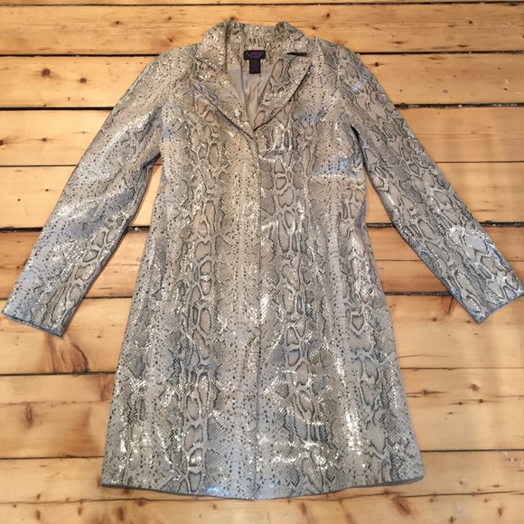 Vs2 by vakko Jackets & Blazers - Vs2 by vakko snake print leather jacket