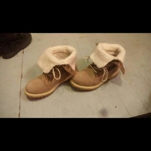 Timberland teddy fleece fold-down boots