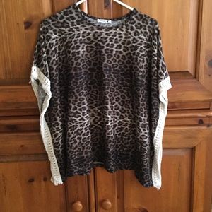 Leopard poncho, cotton