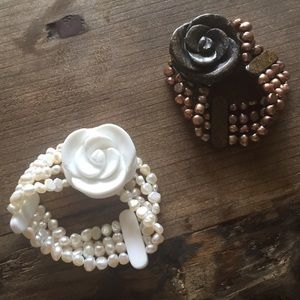 Semi-precious and pearl bracelets!