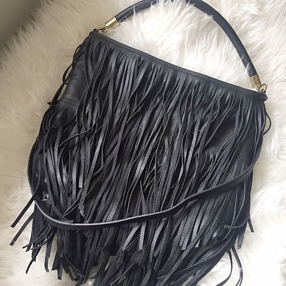 Fringe Black Bag H&M / 2 straps