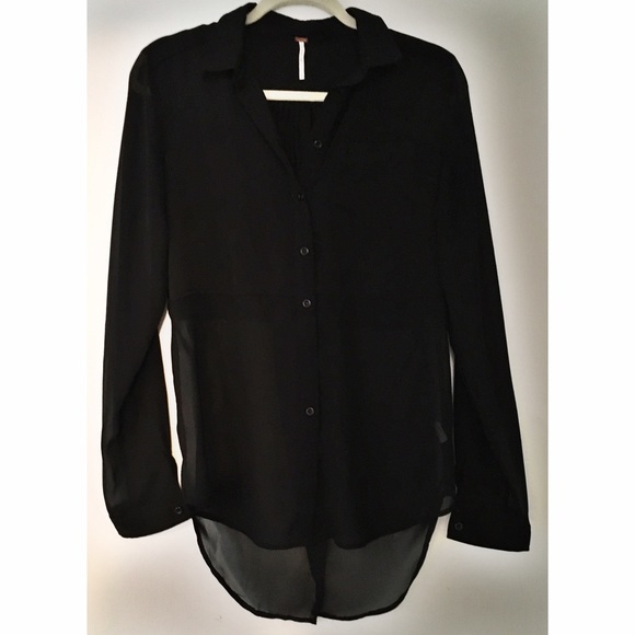 Black Free People Blouse