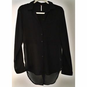 Black Free People Blouse