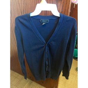 Navy Blue Button-up Cardigan