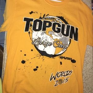 Top gun yellow cheer tshirt