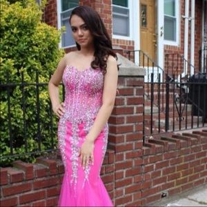 Pink jovani prom dress