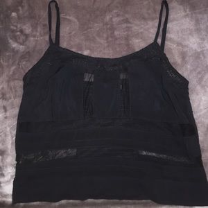 LF millau black mesh blouse