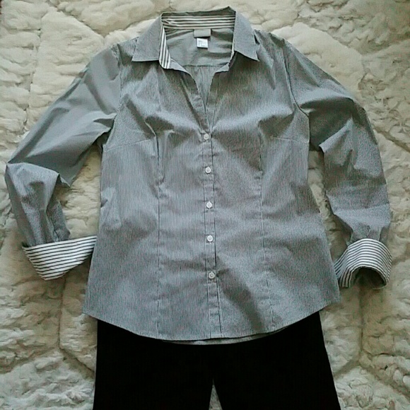 H&M  Black&White Stripes SHIRT