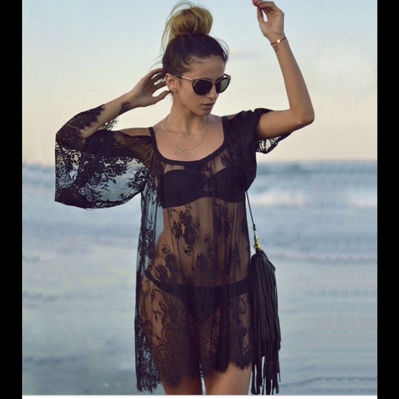 Other - Sexy off shoulder lace swimsuit cover up
