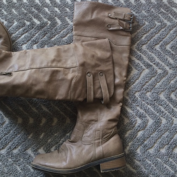 Over the knee vegan leather boot