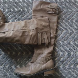 Over the knee vegan leather boot