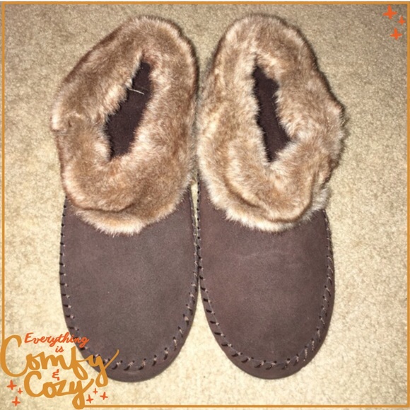 🆑 Brown slipper booties