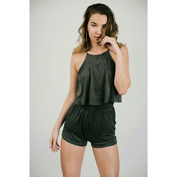 LoveDirtyRich  Pants - Vegan Suede Romper