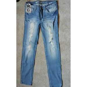 Machine Destroyed Jeans Light wash