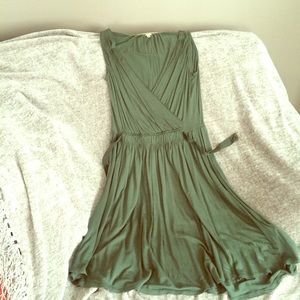 J.Crew sage green Grecian style dress.