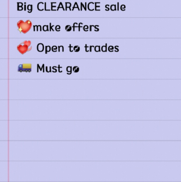 CLEARANCE sale