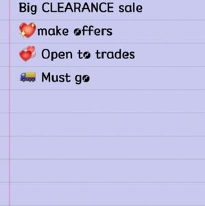 CLEARANCE sale