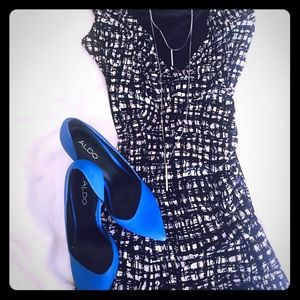 Black and white patterned dress